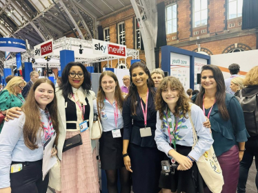 With the panellists and the Girl Guiding Advocates 